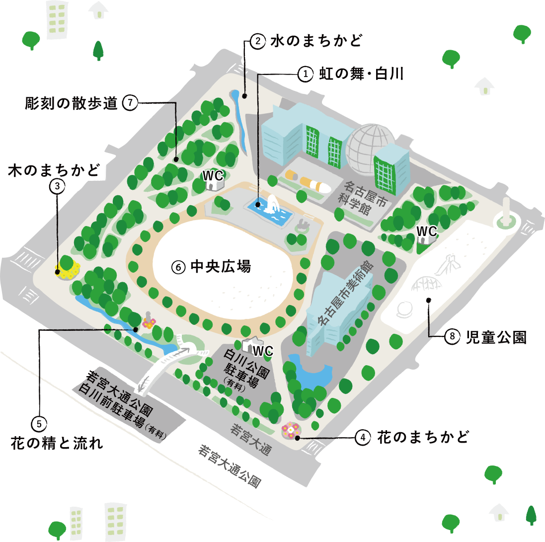 白川公園　園内マップ