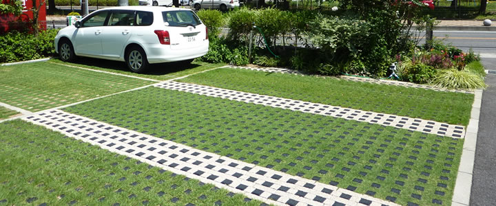 駐車場緑化用システム GreenTechnoParking施工事例